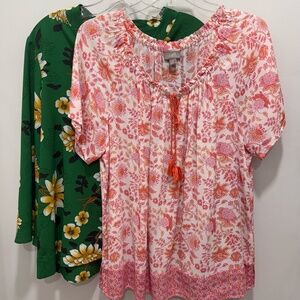Pair of 2 Pretty Blouses, Size Large